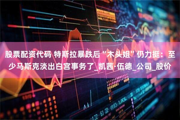 股票配资代码 特斯拉暴跌后“木头姐”仍力挺：至少马斯克淡出白宫事务了_凯茜·伍德_公司_股价