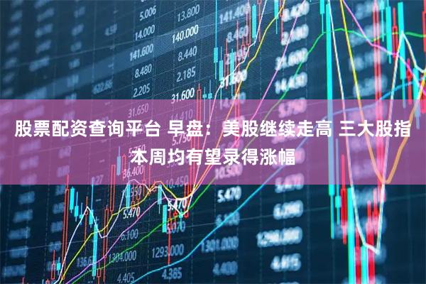 股票配资查询平台 早盘：美股继续走高 三大股指本周均有望录得涨幅